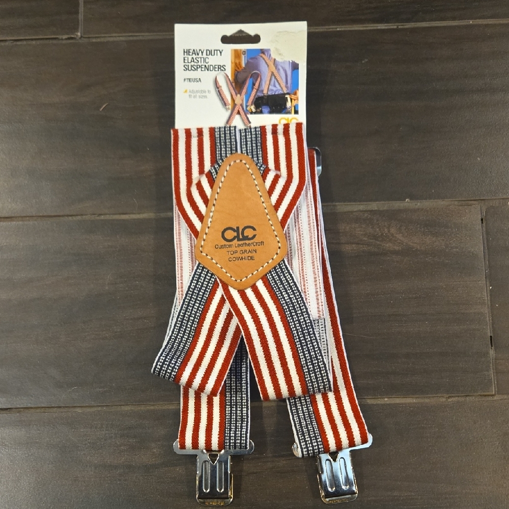 CLC Heavy Duty Elastic Suspenders NWT